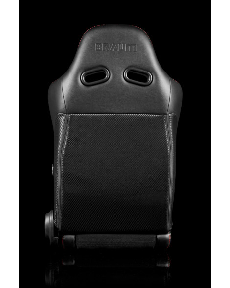 BRAUM Racing Seats Advan Series Sport Seats Black Leatherette (Red Stitching) Pair BRAUM Racing Seats Advan Series Sport Seats Black Leatherette (Red Stitching) Pair