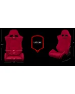BRAUM Racing Seats Advan Series Sport Seats Red Cloth Pair BRAUM Racing Seats Advan Series Sport Seats Red Cloth Pair
