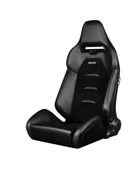 BRAUM Viper-X Series Sport Seats Black Leatherette | Black Suede Inserts (PAIR) BRAUM Viper-X Series Sport Seats Black Leatherette | Black Suede Inserts (PAIR)