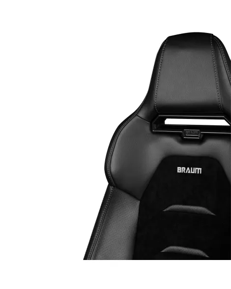 BRAUM Viper-X Series Sport Seats Black Leatherette | Black Suede Inserts (PAIR) BRAUM Viper-X Series Sport Seats Black Leatherette | Black Suede Inserts (PAIR)