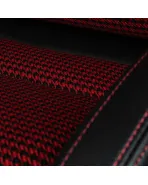 BRAUM Viper-X Series Sport Seats Black Leatherette | Red Houndstooth PAIR BRAUM Viper-X Series Sport Seats Black Leatherette | Red Houndstooth PAIR
