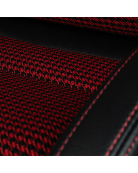 BRAUM Viper-X Series Sport Seats Black Leatherette | Red Houndstooth PAIR BRAUM Viper-X Series Sport Seats Black Leatherette | Red Houndstooth PAIR