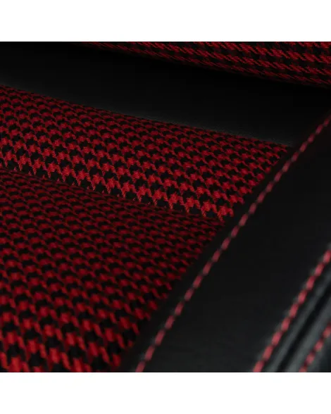 BRAUM Viper-X Series Sport Seats Black Leatherette | Red Houndstooth PAIR BRAUM Viper-X Series Sport Seats Black Leatherette | Red Houndstooth PAIR