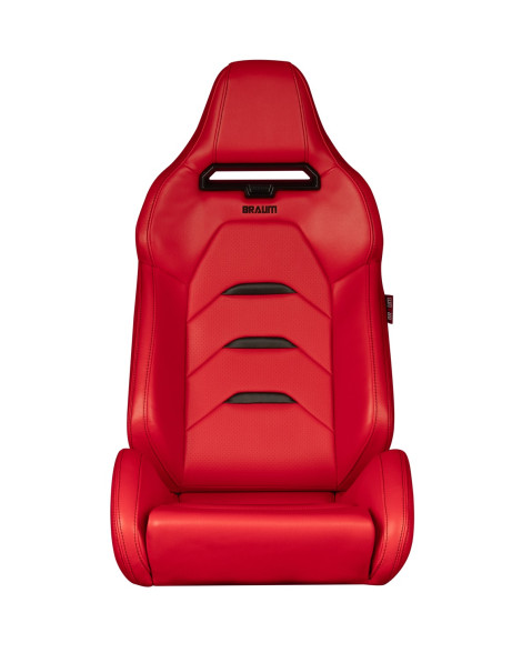 BRAUM Viper-X Series Sport Seats Red Leatherette | Black Trim (PAIR) BRAUM Viper-X Series Sport Seats Red Leatherette | Black Trim (PAIR)