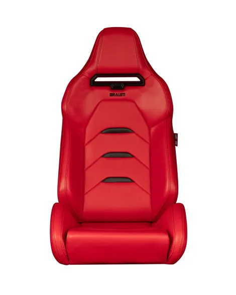 BRAUM Viper-X Series Sport Seats Red Leatherette | Black Trim (PAIR) BRAUM Viper-X Series Sport Seats Red Leatherette | Black Trim (PAIR)
