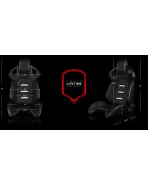 BRAUM Racing Seats Alpha-X Series Sport Seats Black & White Pair BRAUM Racing Seats Alpha-X Series Sport Seats Black & White Pair