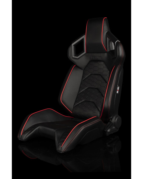 BRAUM Racing Seats Alpha-X Series Sport Seats Black & Red Trim / Embossed Pattern BESPOKE ONLY 3-4 Months BRAUM Racing Seats Alpha-X Series Sport Seats Black & Red Trim / Embossed Pattern BESPOKE ONLY 3-4 Months