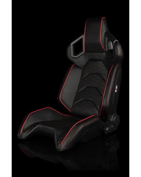 BRAUM Racing Seats Alpha-X Series Sport Seats Black & Red Trim / Embossed Pattern BESPOKE ONLY 3-4 Months BRAUM Racing Seats Alpha-X Series Sport Seats Black & Red Trim / Embossed Pattern BESPOKE ONLY 3-4 Months