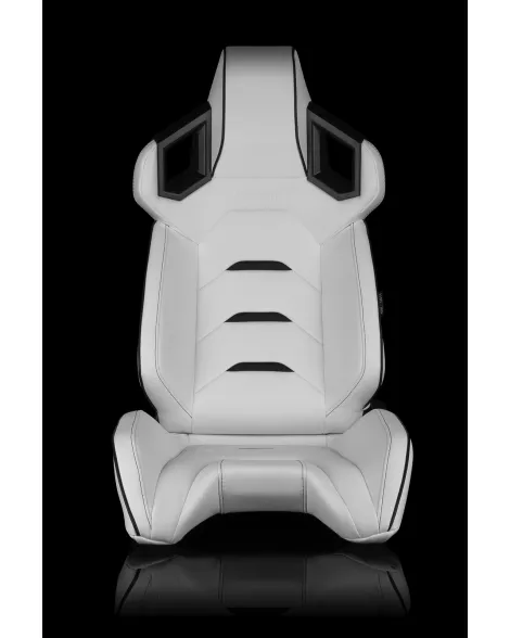 BRAUM Racing Seats Alpha-X Series Sport Seats White & Black Pair BRAUM Racing Seats Alpha-X Series Sport Seats White & Black Pair