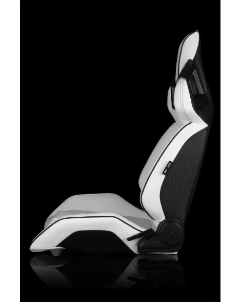 BRAUM Racing Seats Alpha-X Series Sport Seats White & Black Pair BRAUM Racing Seats Alpha-X Series Sport Seats White & Black Pair