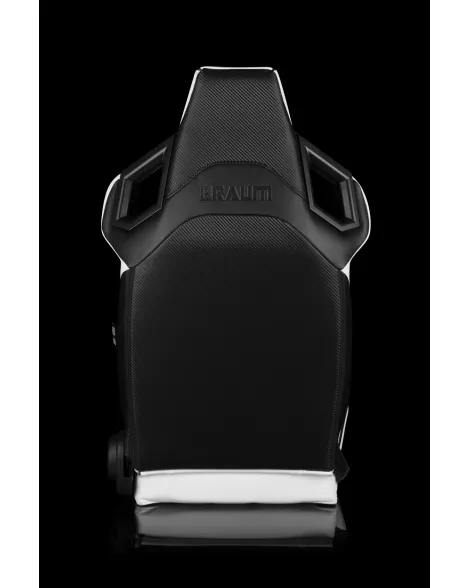 BRAUM Racing Seats Alpha-X Series Sport Seats White & Black Pair BRAUM Racing Seats Alpha-X Series Sport Seats White & Black Pair