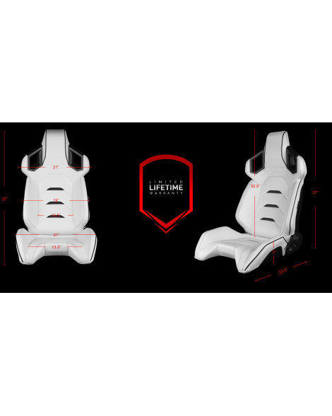 BRAUM Racing Seats Alpha-X Series Sport Seats White & Black Pair BRAUM Racing Seats Alpha-X Series Sport Seats White & Black Pair