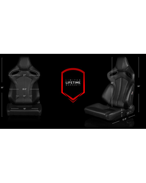 BRAUM Racing Seats Orue Series Sport Seats Black Leatherette Pair BESPOKE ONLY - 6-8 week lead time BRAUM Racing Seats Orue Series Sport Seats Black Leatherette Pair BESPOKE ONLY - 6-8 week lead time