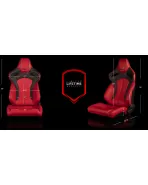 BRAUM Racing Seats Orue Series Sport Seats Red Diamond (Red Stitching) Pair BRAUM Racing Seats Orue Series Sport Seats Red Diamond (Red Stitching) Pair