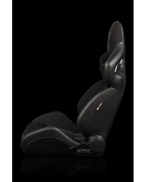 BRAUM Racing Seats Orue-S Series Sport Seats Black & Grey Plaid Pair BRAUM Racing Seats Orue-S Series Sport Seats Black & Grey Plaid Pair