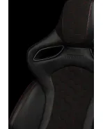 BRAUM Racing Seats Orue-S Series Sport Seats Honeycomb Alcantara | Red Stitching Pair