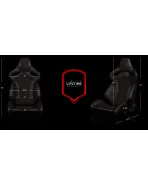 BRAUM Racing Seats Orue-S Series Sport Seats Honeycomb Alcantara | Red Stitching Pair