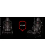 BRAUM Racing Seats Orue-S Series Sport Seats Black & Red Plaid Pair BRAUM Racing Seats Orue-S Series Sport Seats Black & Red Plaid Pair