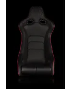 BRAUM Racing Seats Venom-X Series Fixed Back Bucket Seat [Diamond Ed. Red Piping] Single