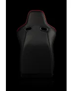 BRAUM Racing Seats Venom-X Series Fixed Back Bucket Seat [Diamond Ed. Red Piping] Single