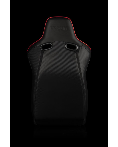 BRAUM Racing Seats Venom-X Series Fixed Back Bucket Seat [Diamond Ed. Red Piping] Single