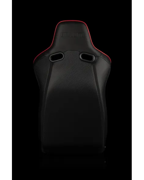 BRAUM Racing Seats Venom-X Series Fixed Back Bucket Seat [Diamond Ed. Red Piping] Single