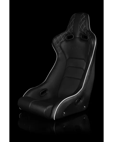 BRAUM Racing Seats Venom-X Series Fixed Back Bucket Seat [Diamond Ed. White Piping] Single