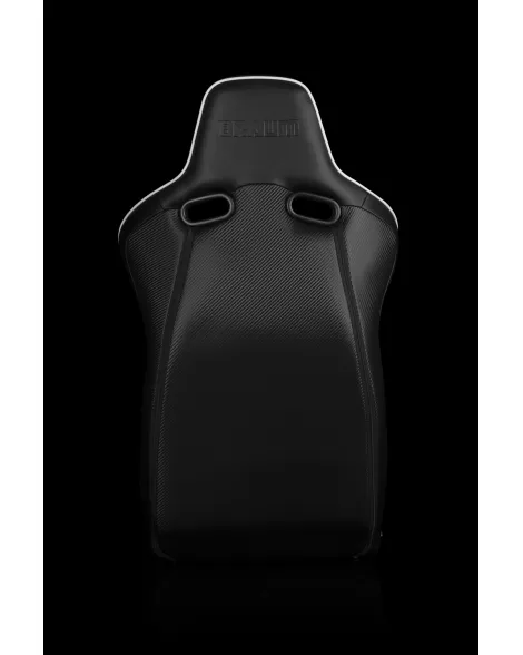 BRAUM Racing Seats Venom-X Series Fixed Back Bucket Seat [Diamond Ed. White Piping] Single