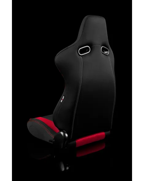 BRAUM Racing Seats Venom Series Sport Seats Black and Red Cloth (Red Stitching) Pair BRAUM Racing Seats Venom Series Sport Seats Black and Red Cloth (Red Stitching) Pair