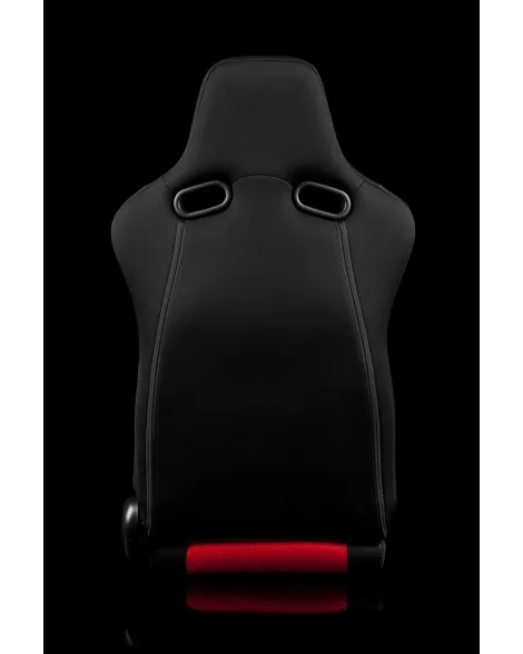 BRAUM Racing Seats Venom Series Sport Seats Black and Red Cloth (Red Stitching) Pair BRAUM Racing Seats Venom Series Sport Seats Black and Red Cloth (Red Stitching) Pair