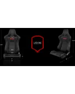 BRAUM Racing Seats Venom Series Sport Seats Black Cloth (Red Stitching) Pair BRAUM Racing Seats Venom Series Sport Seats Black Cloth (Red Stitching) Pair