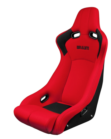 BRAUM Racing Seats Venom-R Series Fixed-Back Bucket Seats Red Cloth / Carbon Fiber Single BRAUM Racing Seats Venom-R Series Fixed-Back Bucket Seats Red Cloth / Carbon Fiber Single