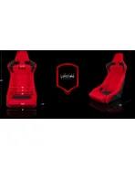BRAUM Racing Seats Venom-R Series Fixed-Back Bucket Seats Red Cloth / Carbon Fiber Single BRAUM Racing Seats Venom-R Series Fixed-Back Bucket Seats Red Cloth / Carbon Fiber Single
