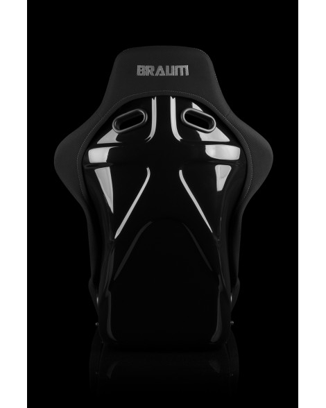 BRAUM Racing Seats Falcon-R Series Fixed Back Bucket Composite Seat Black Single