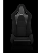 BRAUM Racing Seats Falcon-S Series Sport Seats Black Cloth / Grey Stitching PAIR BRAUM Racing Seats Falcon-S Series Sport Seats Black Cloth / Grey Stitching PAIR