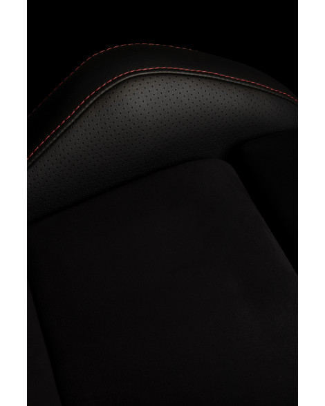 BRAUM Racing Seats Falcon-S Series Sport Seats Black / Red Stitching PAIR BRAUM Racing Seats Falcon-S Series Sport Seats Black / Red Stitching PAIR