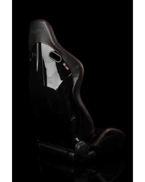 BRAUM Racing Seats Falcon-S Series Sport Seats Black / Red Stitching PAIR BRAUM Racing Seats Falcon-S Series Sport Seats Black / Red Stitching PAIR