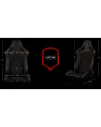 BRAUM Racing Seats Falcon-S Series Sport Seats Black / Red Stitching PAIR BRAUM Racing Seats Falcon-S Series Sport Seats Black / Red Stitching PAIR