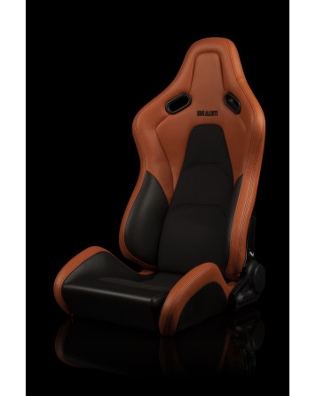 BRAUM Racing Seats Falcon-S Series Sport Seats British Tan / Black Stitching PAIR BRAUM Racing Seats Falcon-S Series Sport Seats British Tan / Black Stitching PAIR