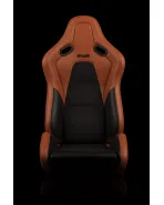 BRAUM Racing Seats Falcon-S Series Sport Seats British Tan / Black Stitching PAIR BRAUM Racing Seats Falcon-S Series Sport Seats British Tan / Black Stitching PAIR