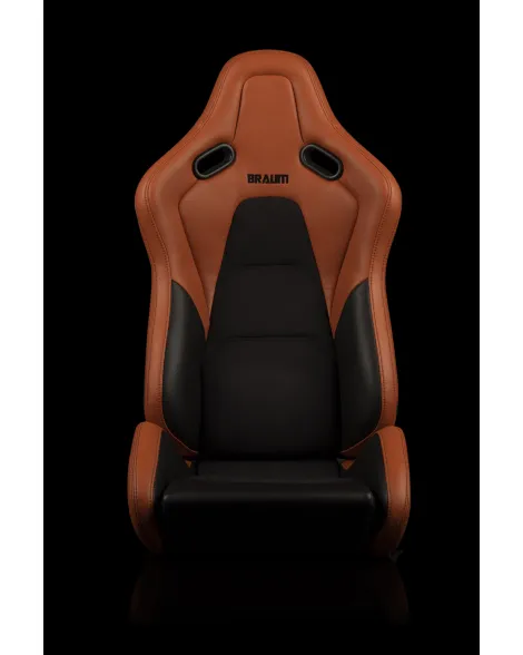 BRAUM Racing Seats Falcon-S Series Sport Seats British Tan / Black Stitching PAIR BRAUM Racing Seats Falcon-S Series Sport Seats British Tan / Black Stitching PAIR