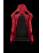 BRAUM Racing Seats Falcon-S Series Sport Seats Red / Black Stitching PAIR BRAUM Racing Seats Falcon-S Series Sport Seats Red / Black Stitching PAIR