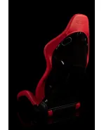BRAUM Racing Seats Falcon-S Series Sport Seats Red / Black Stitching PAIR BRAUM Racing Seats Falcon-S Series Sport Seats Red / Black Stitching PAIR