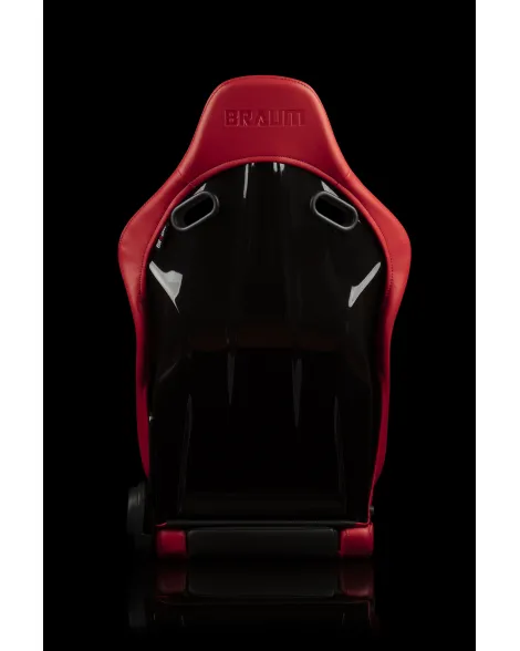 BRAUM Racing Seats Falcon-S Series Sport Seats Red / Black Stitching PAIR
