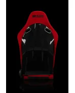BRAUM Racing Seats Falcon-S Series Sport Seats Red Cloth / Black Stitching PAIR