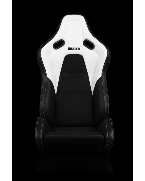 BRAUM Racing Seats Falcon-S Series Sport Seats White / White Stitching PAIR BRAUM Racing Seats Falcon-S Series Sport Seats White / White Stitching PAIR