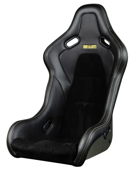 BRAUM Falcon-S Fixed Back Bucket Composite Seat Black Leatherette | Alcantara Inserts | Carbon Kevlar Single BRAUM Falcon-S Fixed Back Bucket Composite Seat Black Leatherette | Alcantara Inserts | Carbon Kevlar Single