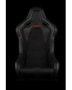BRAUM Falcon-S Fixed Back Bucket Composite Seat Black Alcantara | Red Stitching Single BRAUM Falcon-S Fixed Back Bucket Composite Seat Black Alcantara | Red Stitching Single