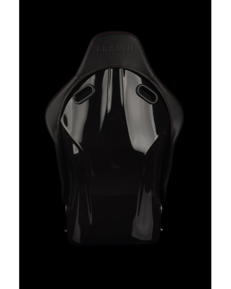 BRAUM Falcon-S Fixed Back Bucket Composite Seat Black Alcantara | Red Stitching Single BRAUM Falcon-S Fixed Back Bucket Composite Seat Black Alcantara | Red Stitching Single