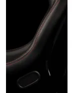 BRAUM Falcon-S Fixed Back Bucket Composite Seat Black Alcantara | Red Stitching Single BRAUM Falcon-S Fixed Back Bucket Composite Seat Black Alcantara | Red Stitching Single